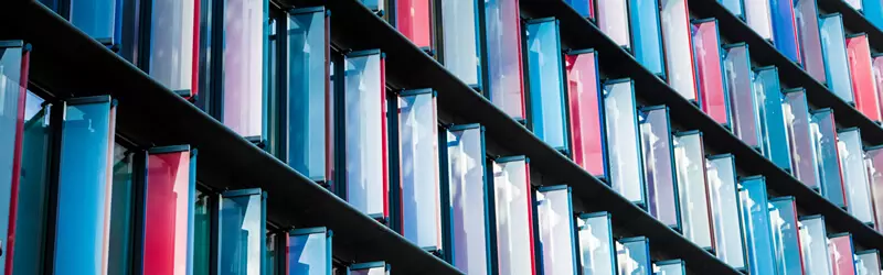 Abstract multi coloured architecture