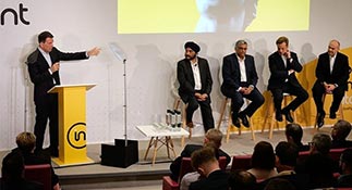 Leadership team on stage