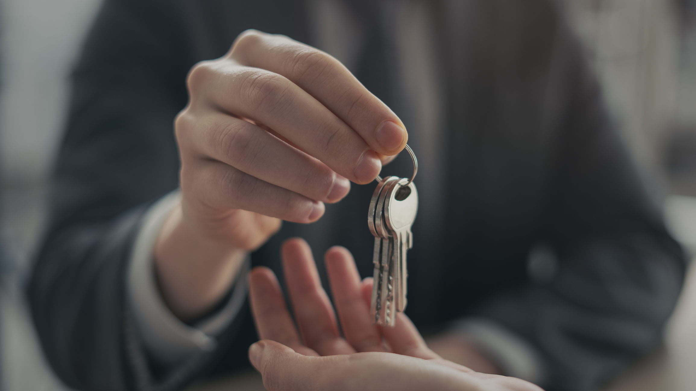 Receiving the keys to the house