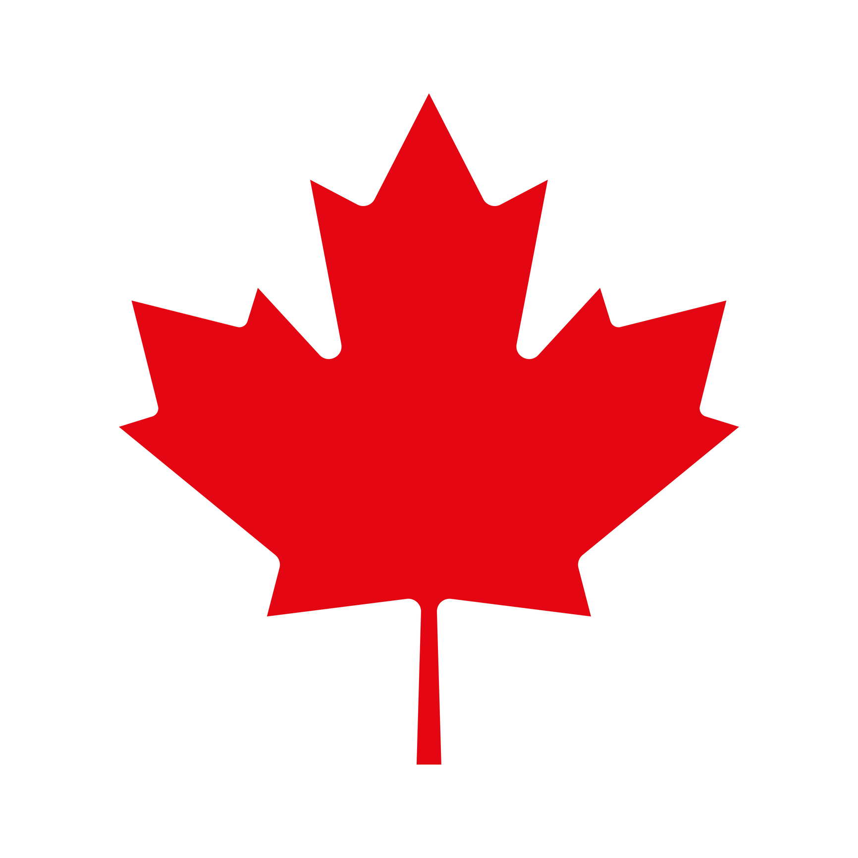 Red Maple leaf. Canadian symbol. Vector illustration.