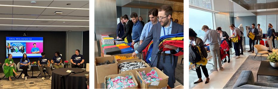 A group of men looking at boxes of clothes

AI-generated content may be incorrect.