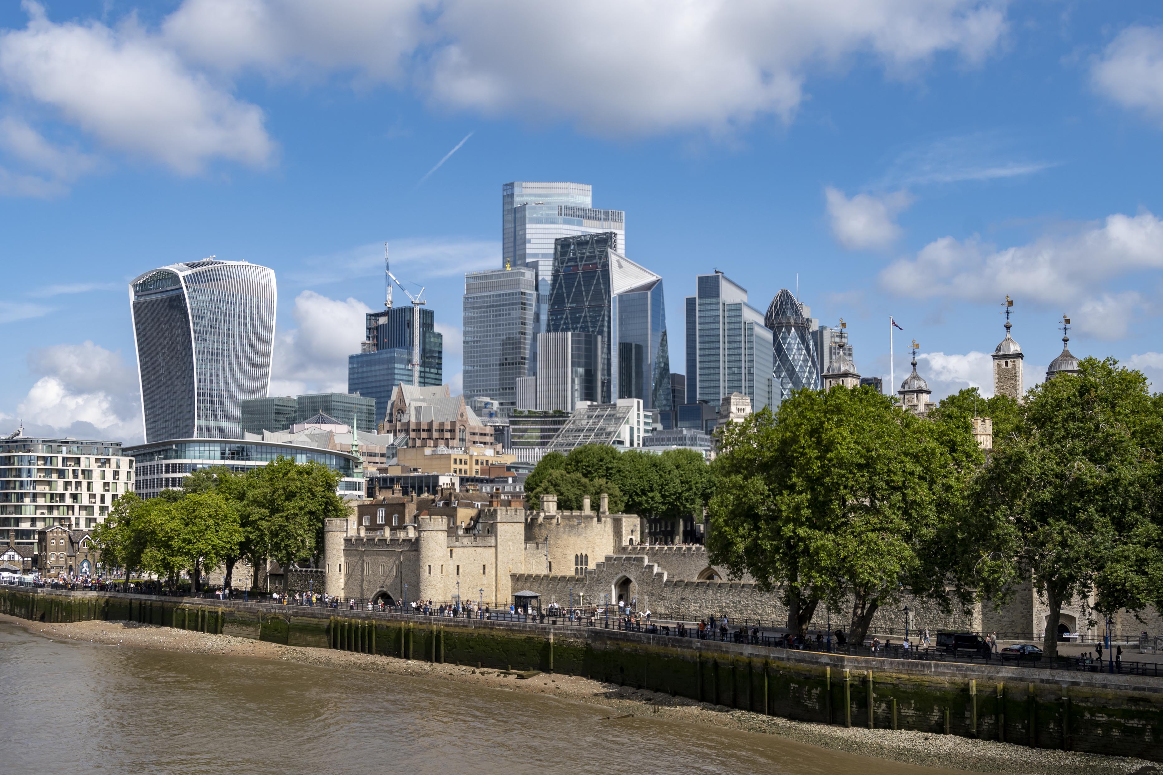 London skyscrapers view